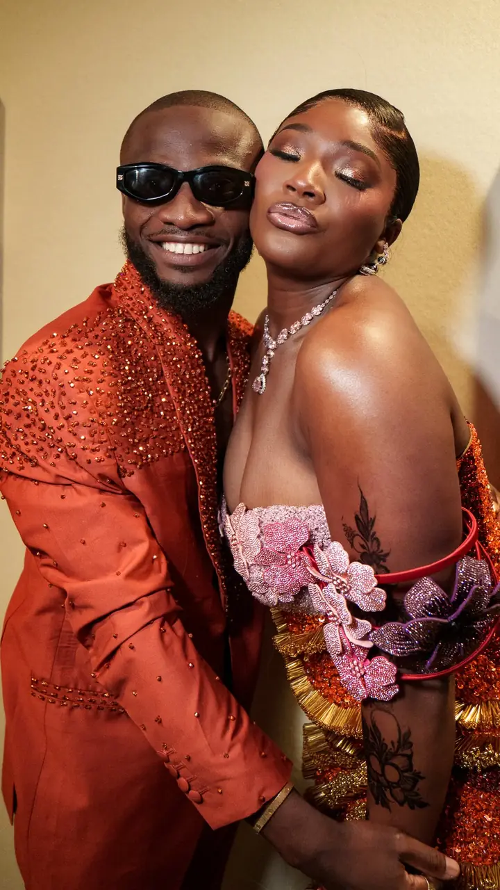 Couple in coordinated Nigerian attire