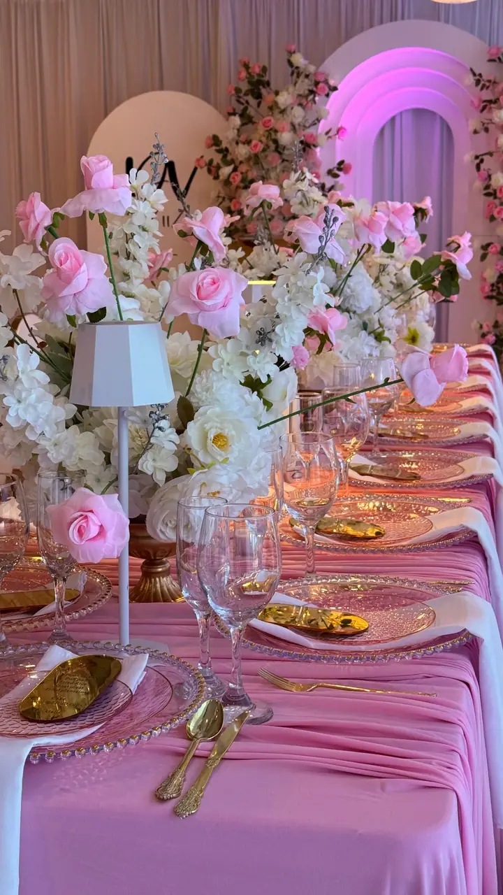 Styled wedding tablescape